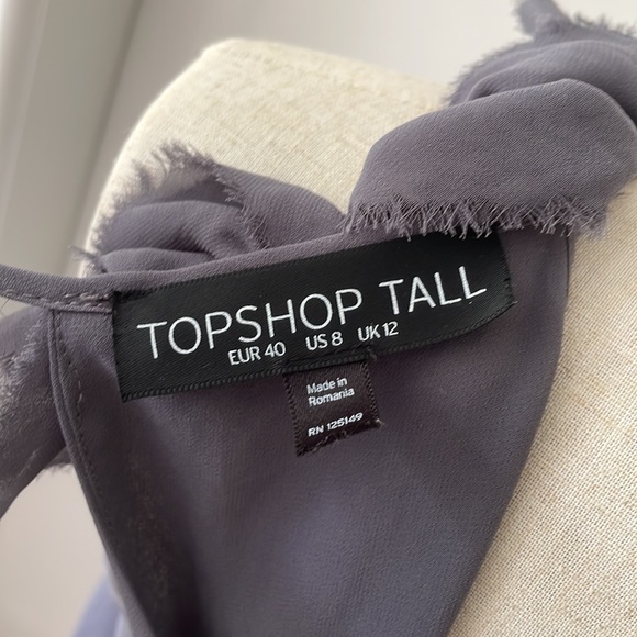 Topshop Tall - Teal Green Elegant Evening Dress with Ruffles AU 12 - Picture 13 of 15